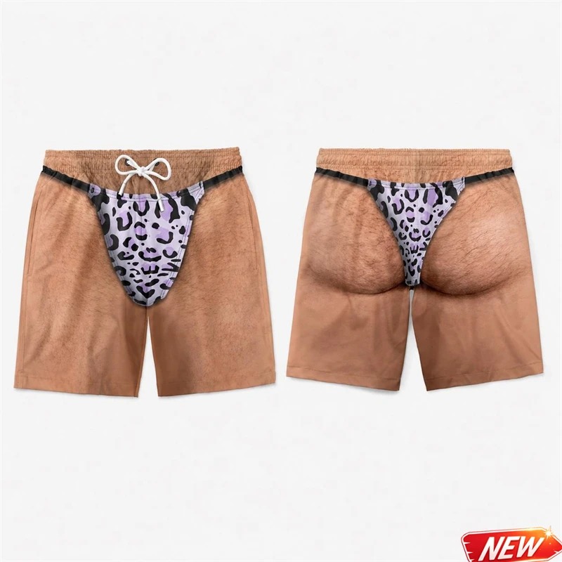 Funny Men 3D Print Leopard Pri - Board Short Surf recension och pris