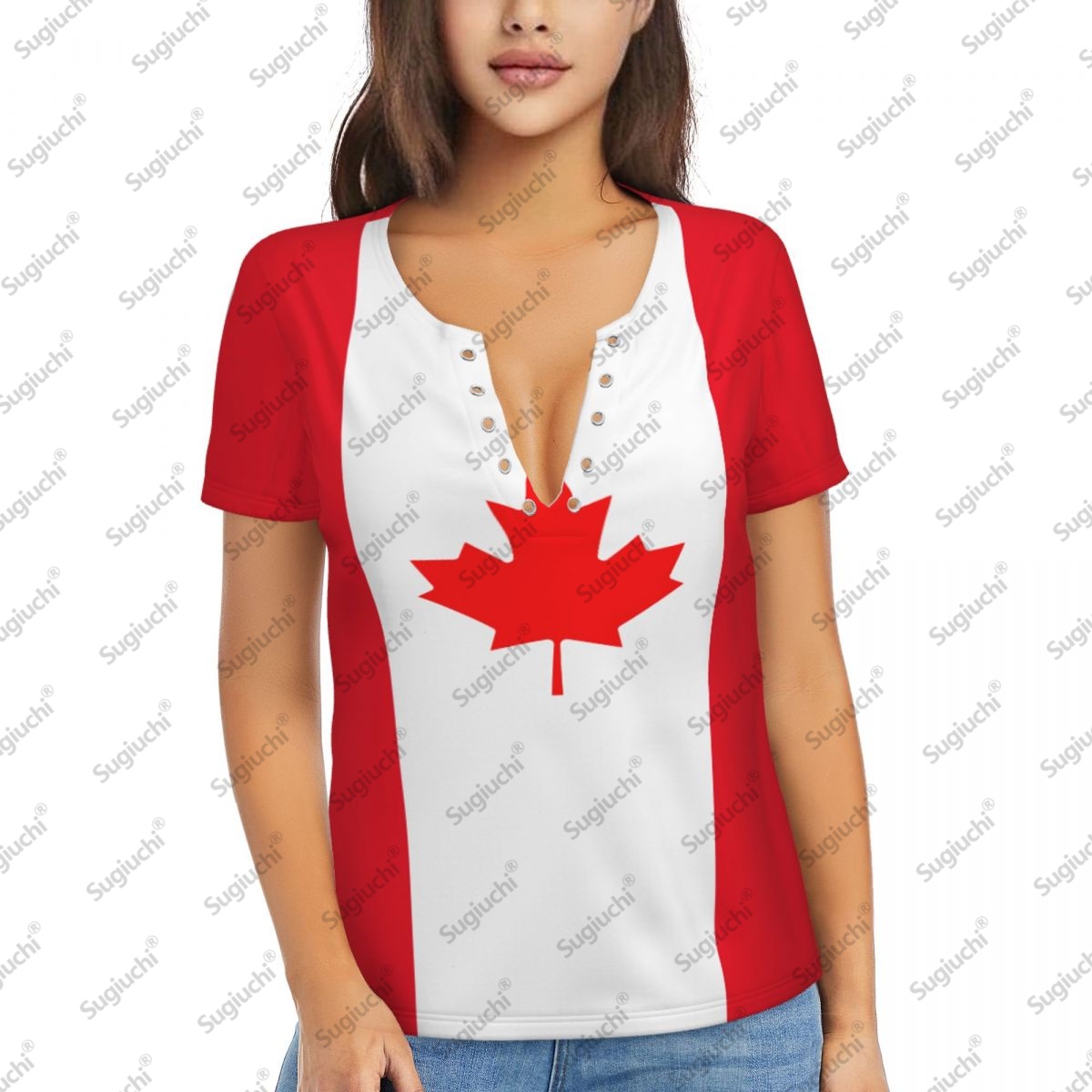 2025 Canada Flag Sexy Deep V N - Summer Clothing Women Canada recension och pris