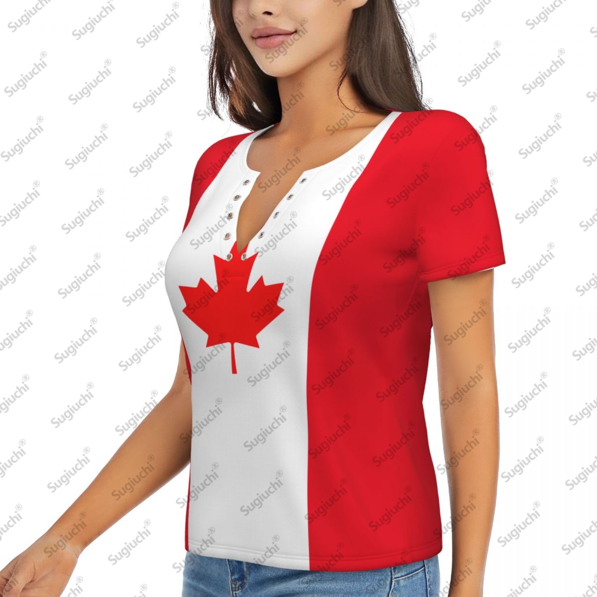 2025 Canada Flag Sexy Deep V N - Summer Clothing Women Canada recension och pris