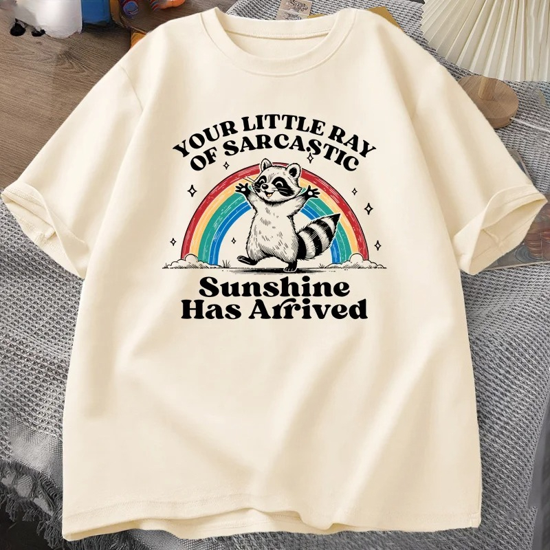 Funny Sarcastic Raccoon Printe - Summer Rays Clothing recension och pris