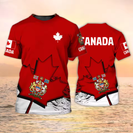 Canada T-Shirts Canadian Flag  - Summer Clothing Women Canada recension och pris
