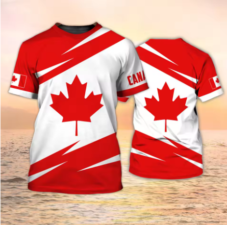 Canada T-Shirts Canadian Flag  - Summer Clothing Women Canada recension och pris