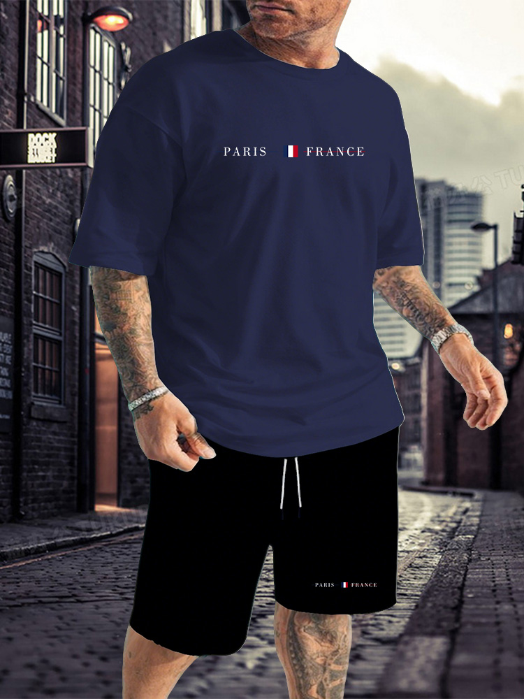 Men's Tracksuit 2 Piece O-neck - Summer Clothing Plus Size recension och pris